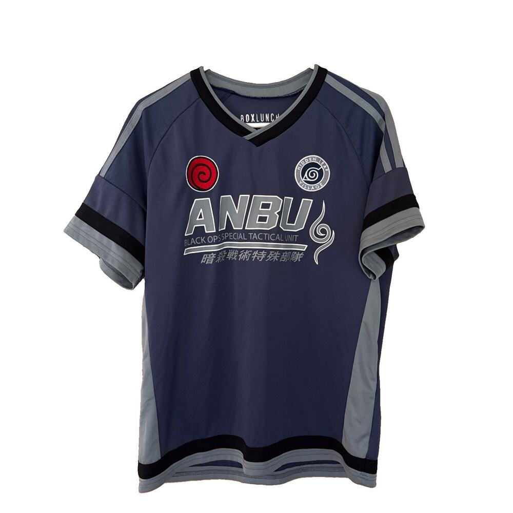 Kakashi #9 ANBU Black OPS Special Tactical Unit Box Lunch Naruto Jersey Large